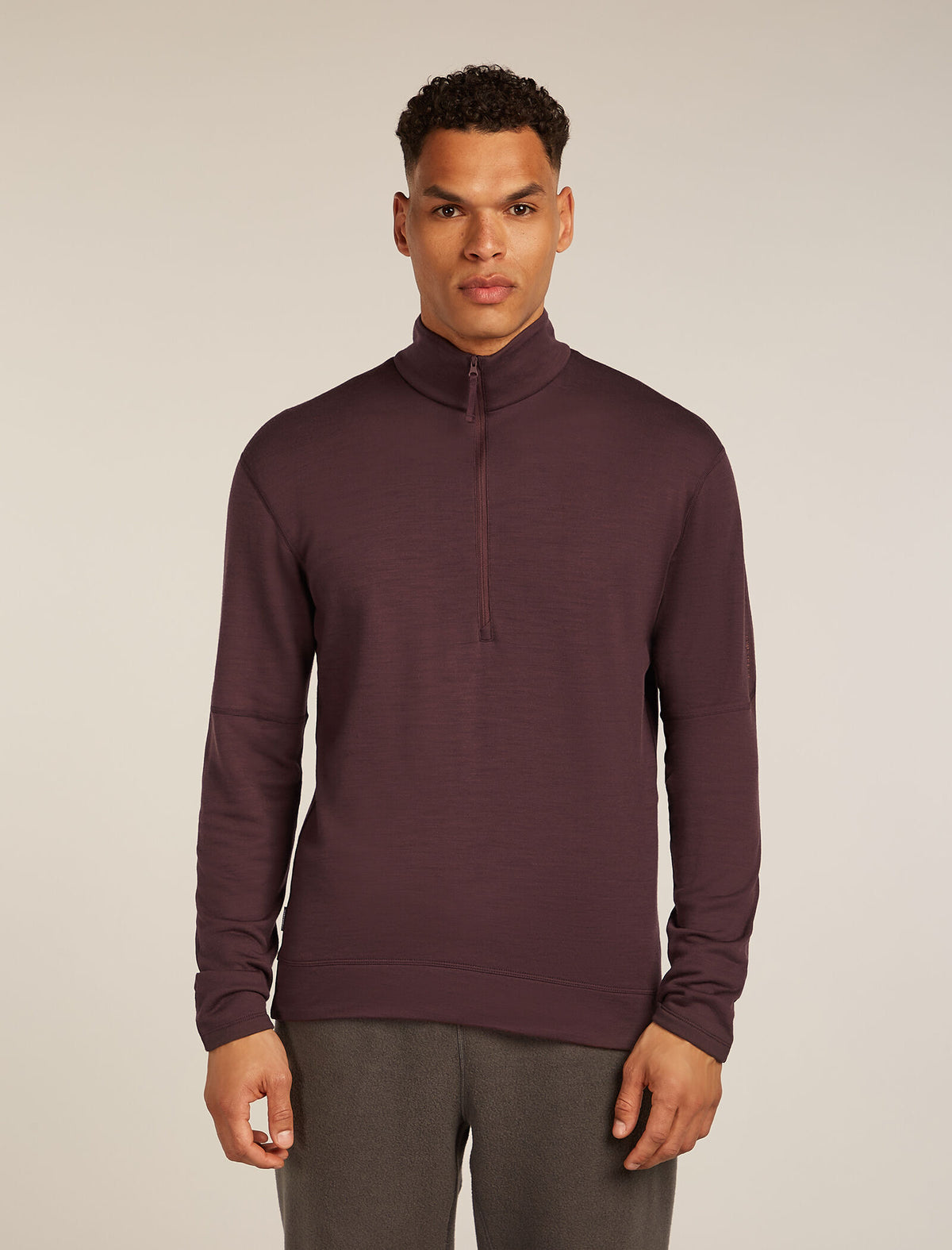 Men's Merino 360 Realfleece™ Elemental Long Sleeve Half Zip Top Java - 1