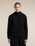 icebreaker Women's Merino 360 RealFleece™ Elemental Long Sleeve Zip Hoodie Black Women - 1