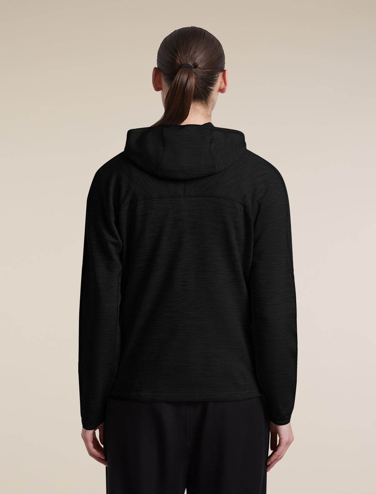 icebreaker Women's Merino 360 RealFleece™ Elemental Long Sleeve Zip Hoodie Black Women - 2