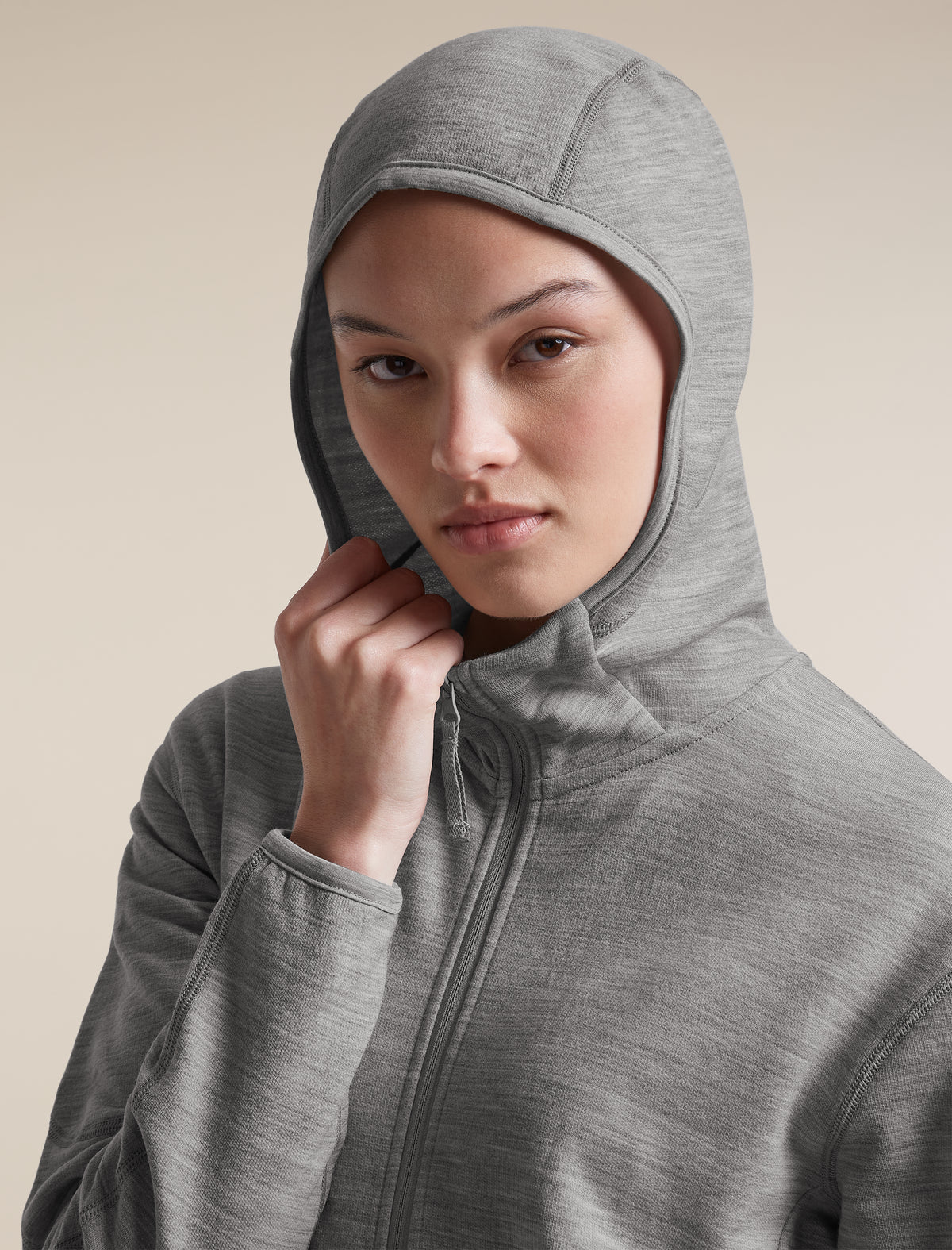 Women's Merino 360 RealFleece™ Elemental Long Sleeve Zip Hoodie Metro Heather - 8
