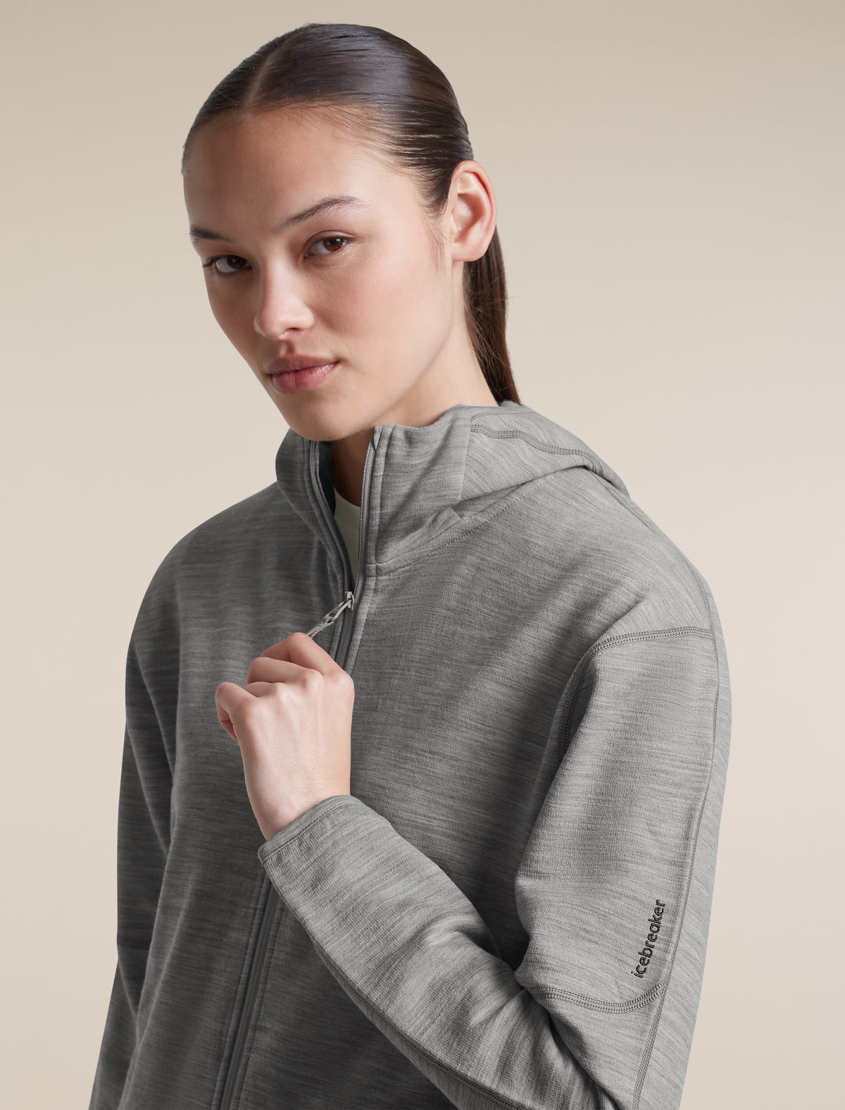 Women's Merino 360 RealFleece™ Elemental Long Sleeve Zip Hoodie Metro Heather - 6