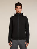 Men's Merino 360 Realfleece™ Elemental Long Sleeve Zip Hoodie Black - 1