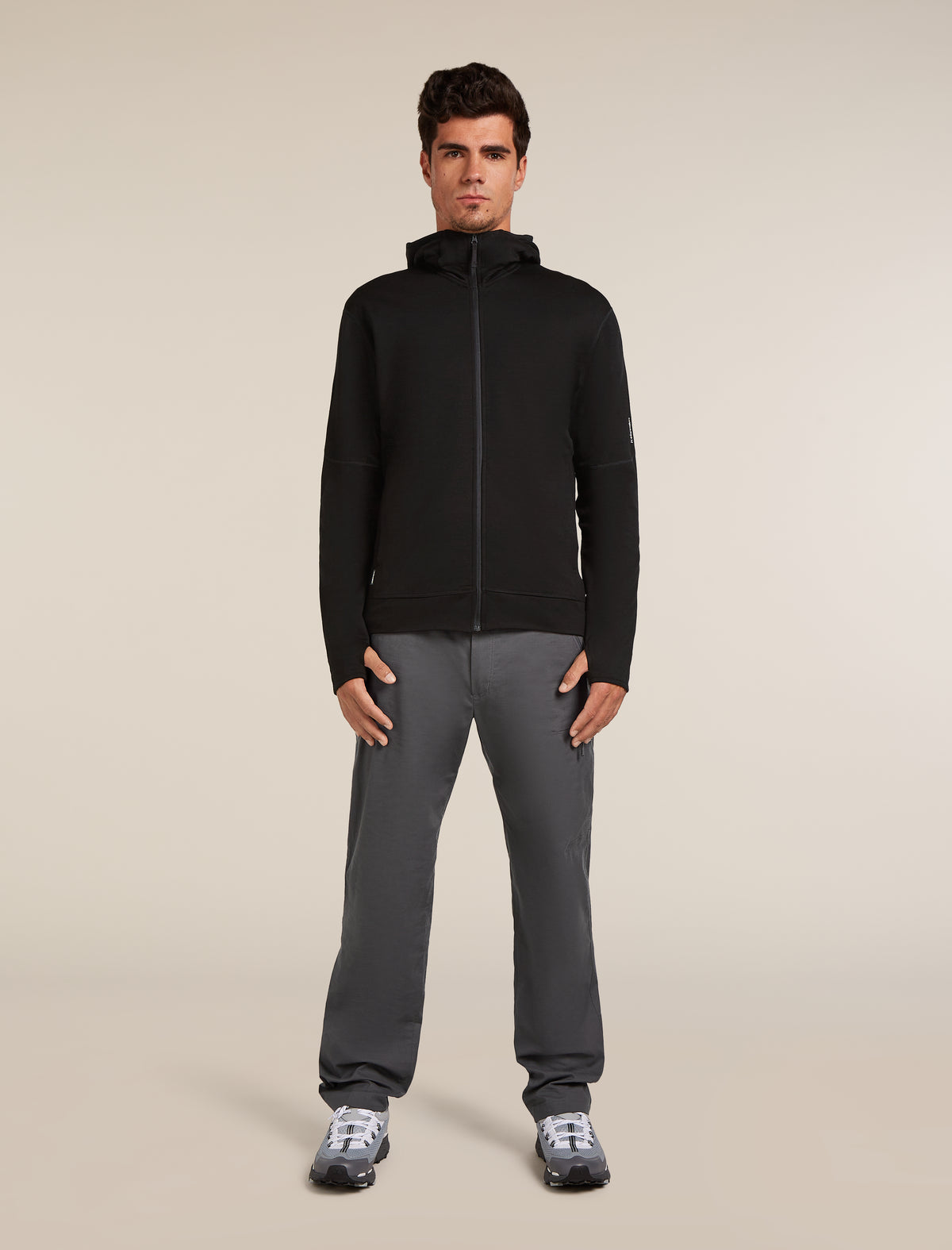 Men's Merino 360 Realfleece™ Elemental Long Sleeve Zip Hoodie Black - 3