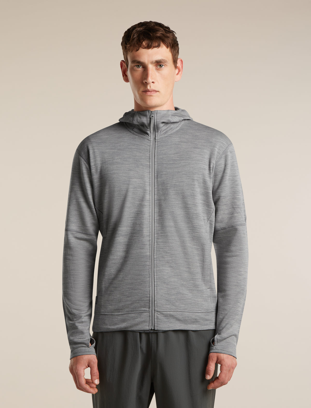 Men's Merino 360 RealFleece™ Elemental Long Sleeve Zip Hoodie Metro Heather - 1