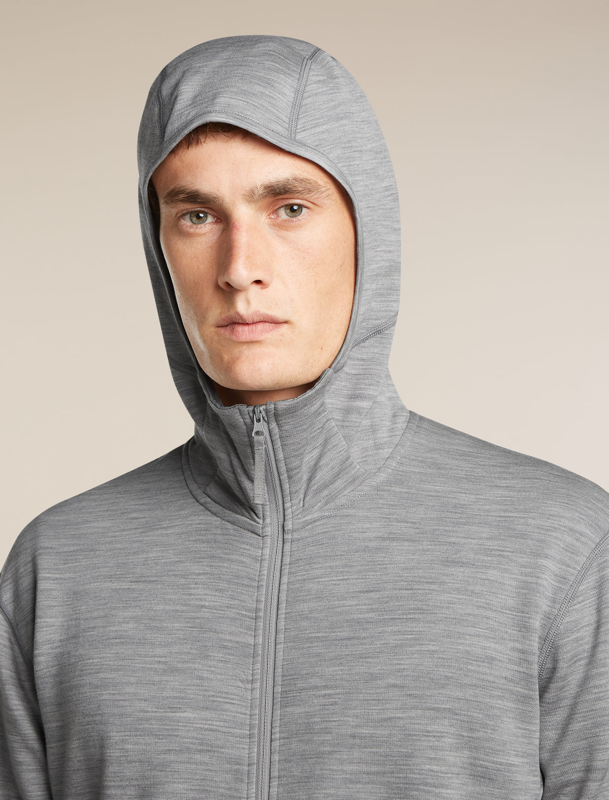 Men's Merino 360 RealFleece™ Elemental Long Sleeve Zip Hoodie Metro Heather - 8