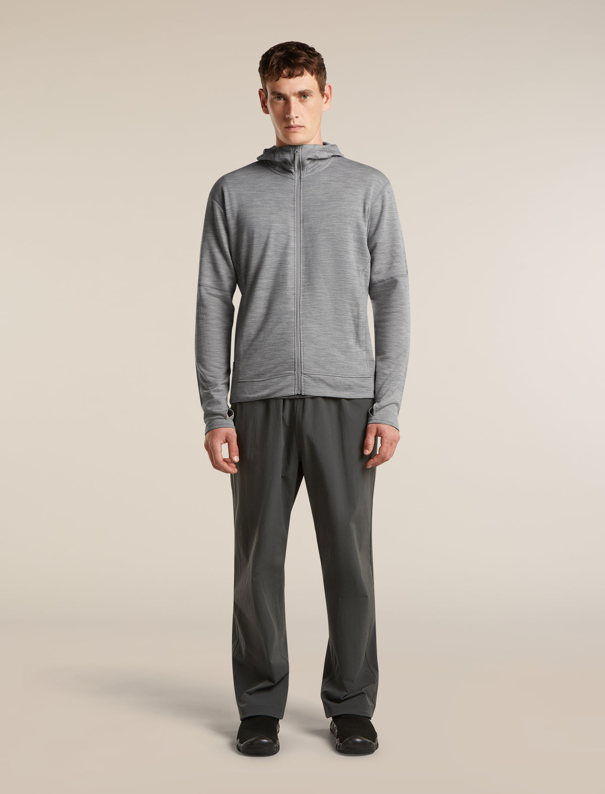 Men's Merino 360 RealFleece™ Elemental Long Sleeve Zip Hoodie Metro Heather - 3