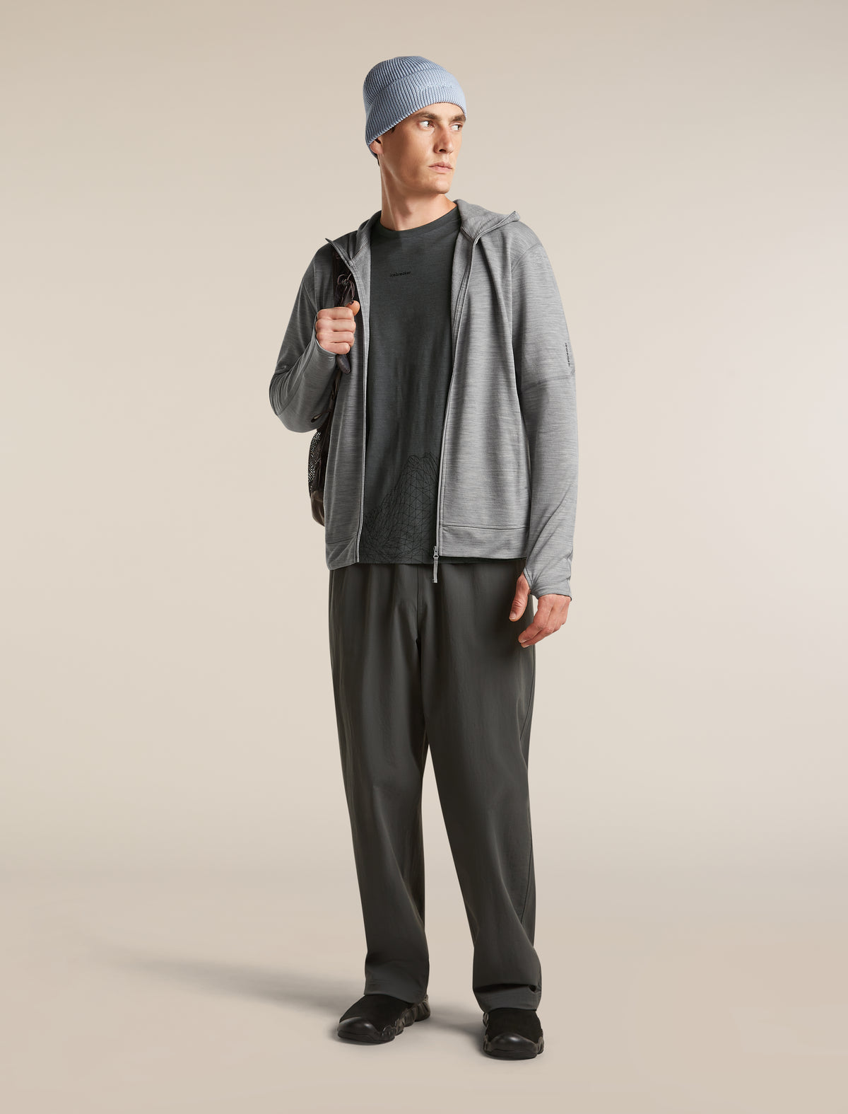 Men's Merino 360 RealFleece™ Elemental Long Sleeve Zip Hoodie Metro Heather - 4
