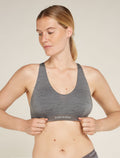 Women's Merino Blend 125 Cool-Lite™ Sprite Racerback Bra Gritstone Heather - 7