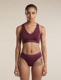 Women's Merino Blend 125 Cool-Lite™ Sprite Racerback Bra Dark Berry - 1