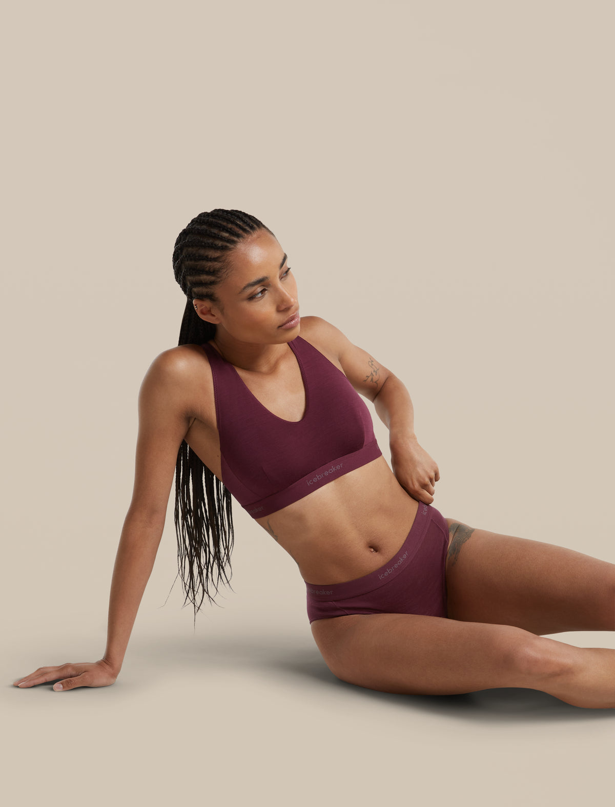 Women's Merino Blend 125 Cool-Lite™ Sprite Hipster Dark Berry - 5