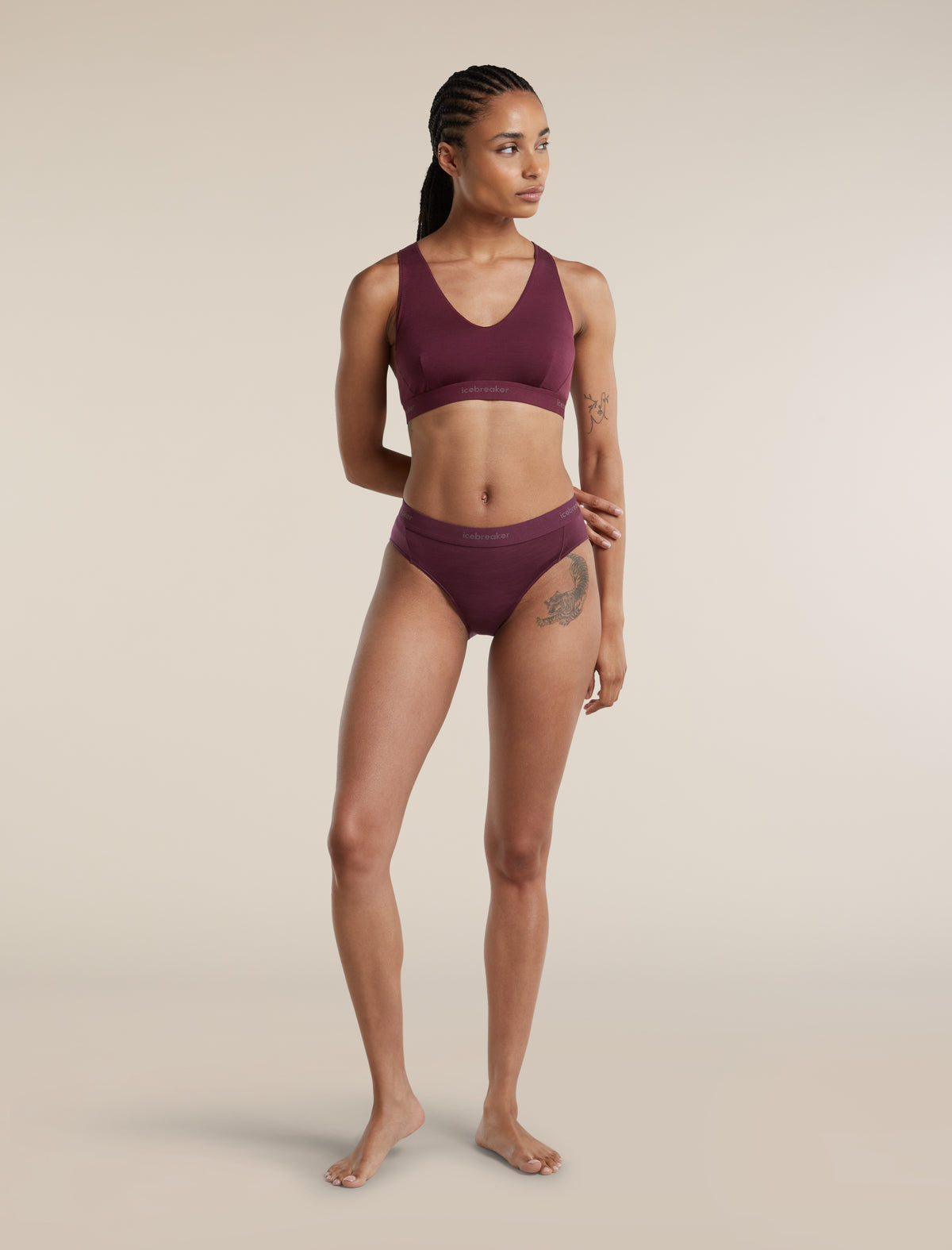 Women's Merino Blend 125 Cool-Lite™ Sprite Hipster Dark Berry - 6