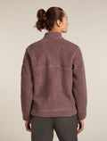 Women's Merino Blend 960 RealFleece™ High Pile Long Sleeve Zip Jacket Summit Dk Hthr/Blush - 2