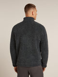 Men's Merino Blend 960 RealFleece™ High Pile Long Sleeve Zip Jacket Jet Heather/Black - 2