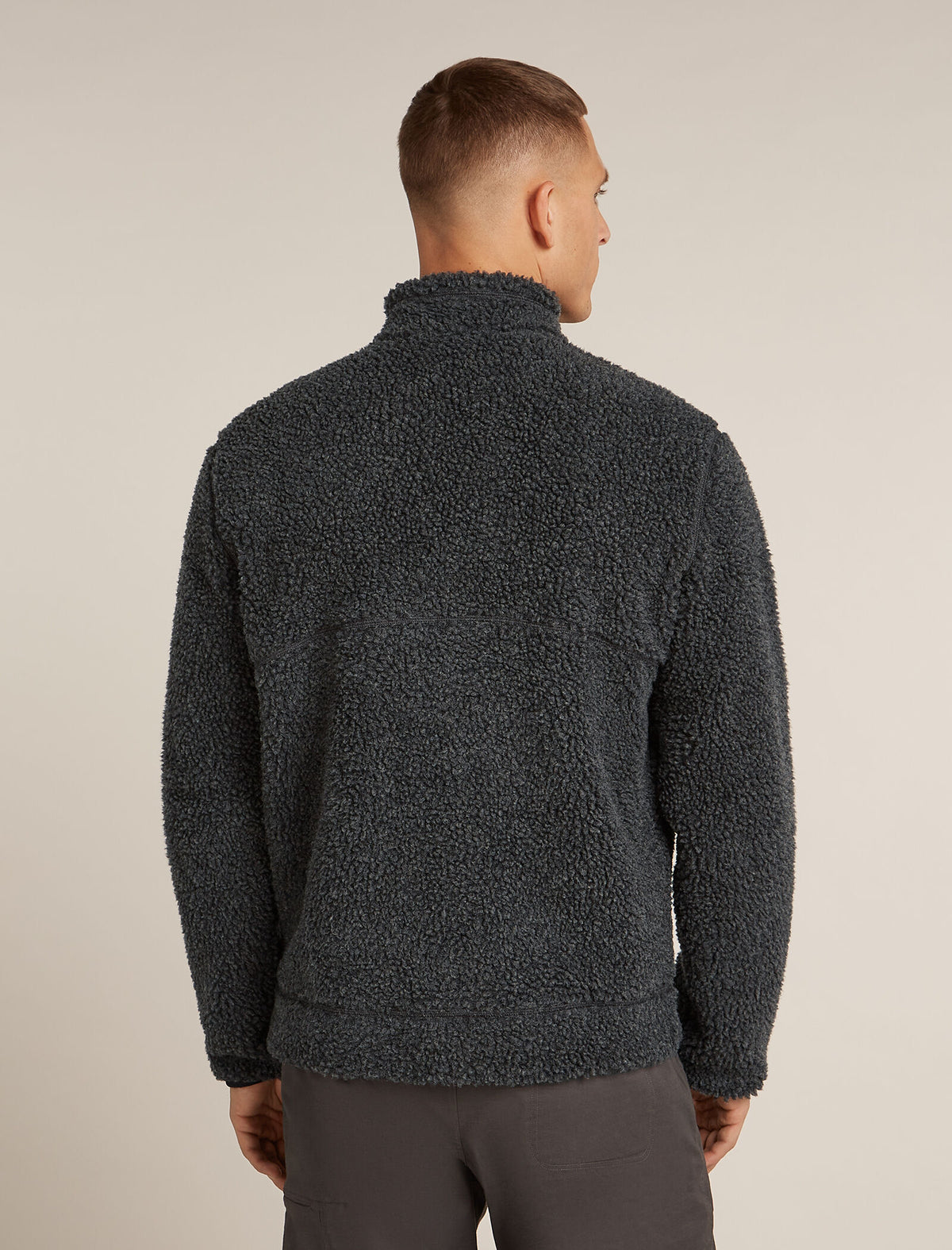Men's Merino Blend 960 RealFleece™ High Pile Long Sleeve Zip Jacket Jet Heather/Black - 2