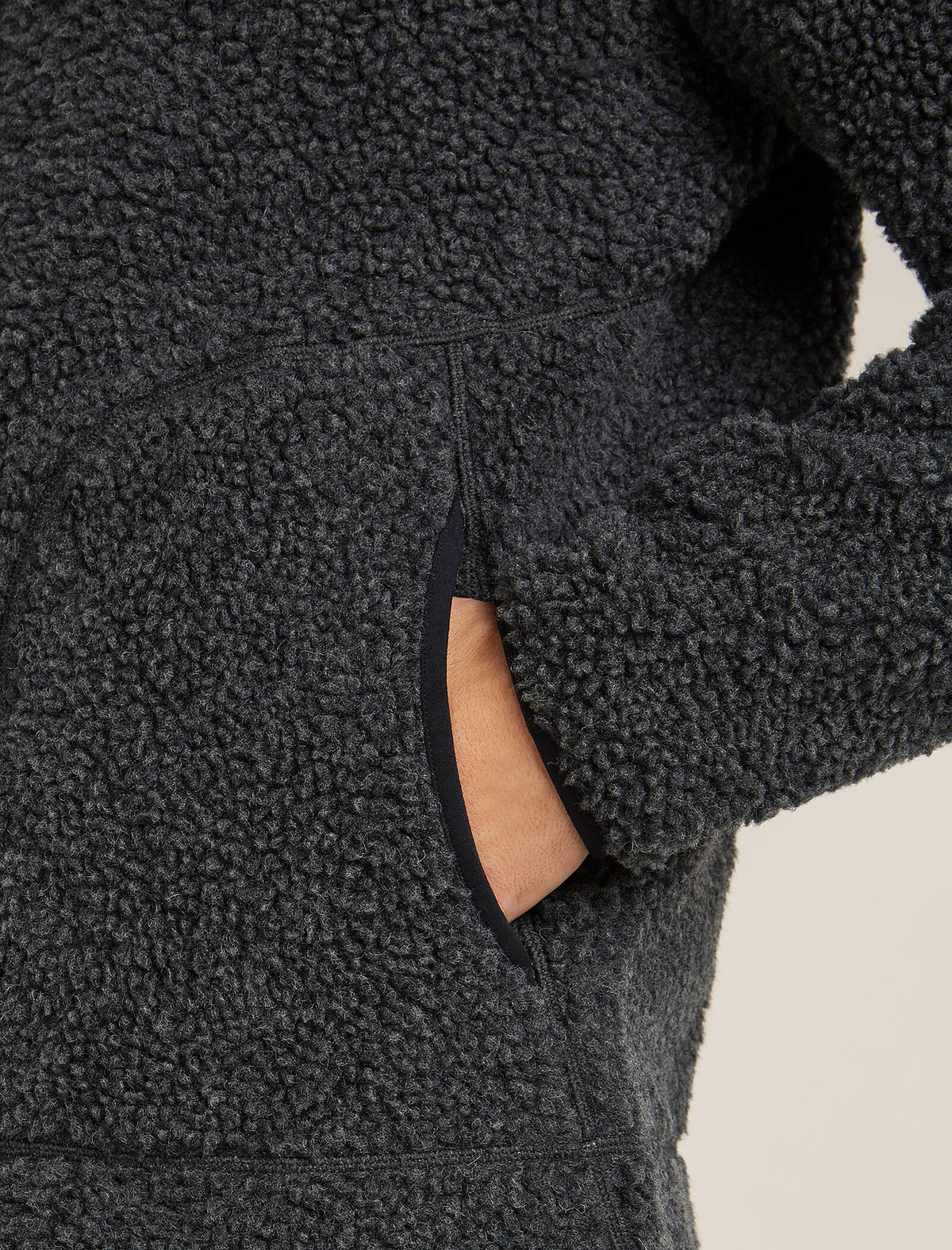 Men's Merino Blend 960 RealFleece™ High Pile Long Sleeve Zip Jacket Jet Heather/Black - 7