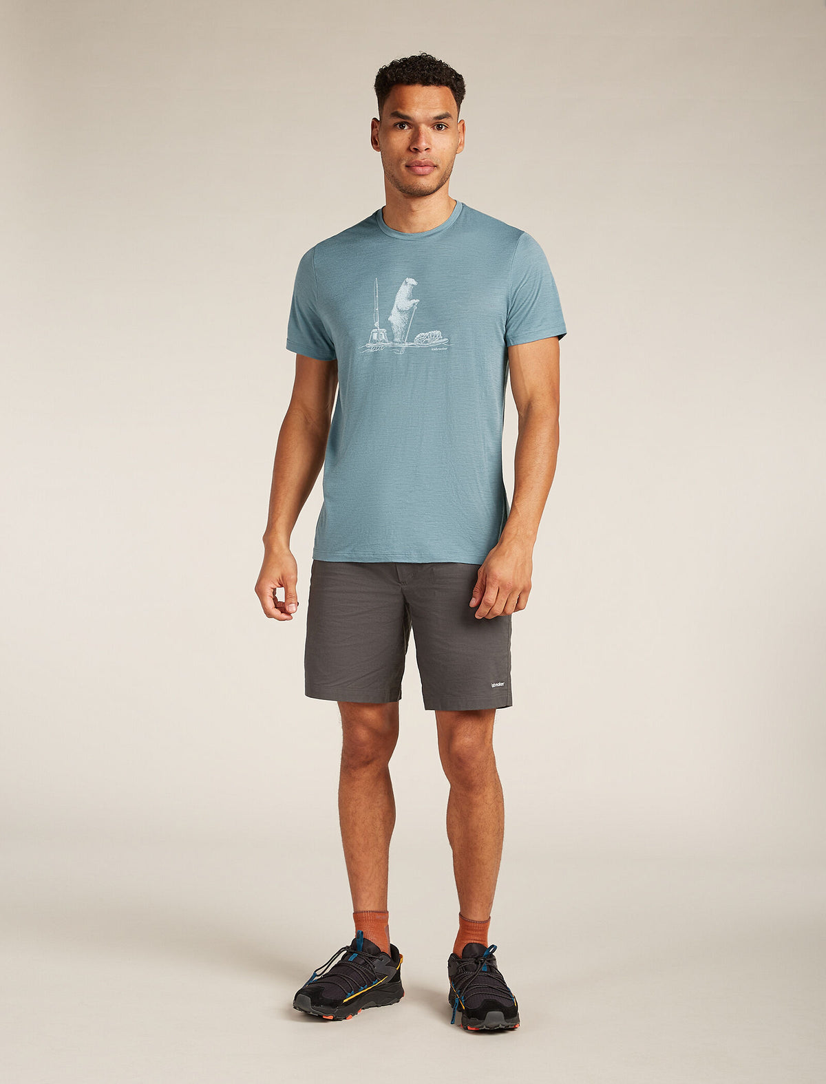 Men's Merino 150 Tech Lite Short Sleeve T-Shirt Polar Paddle Blue ash - 3
