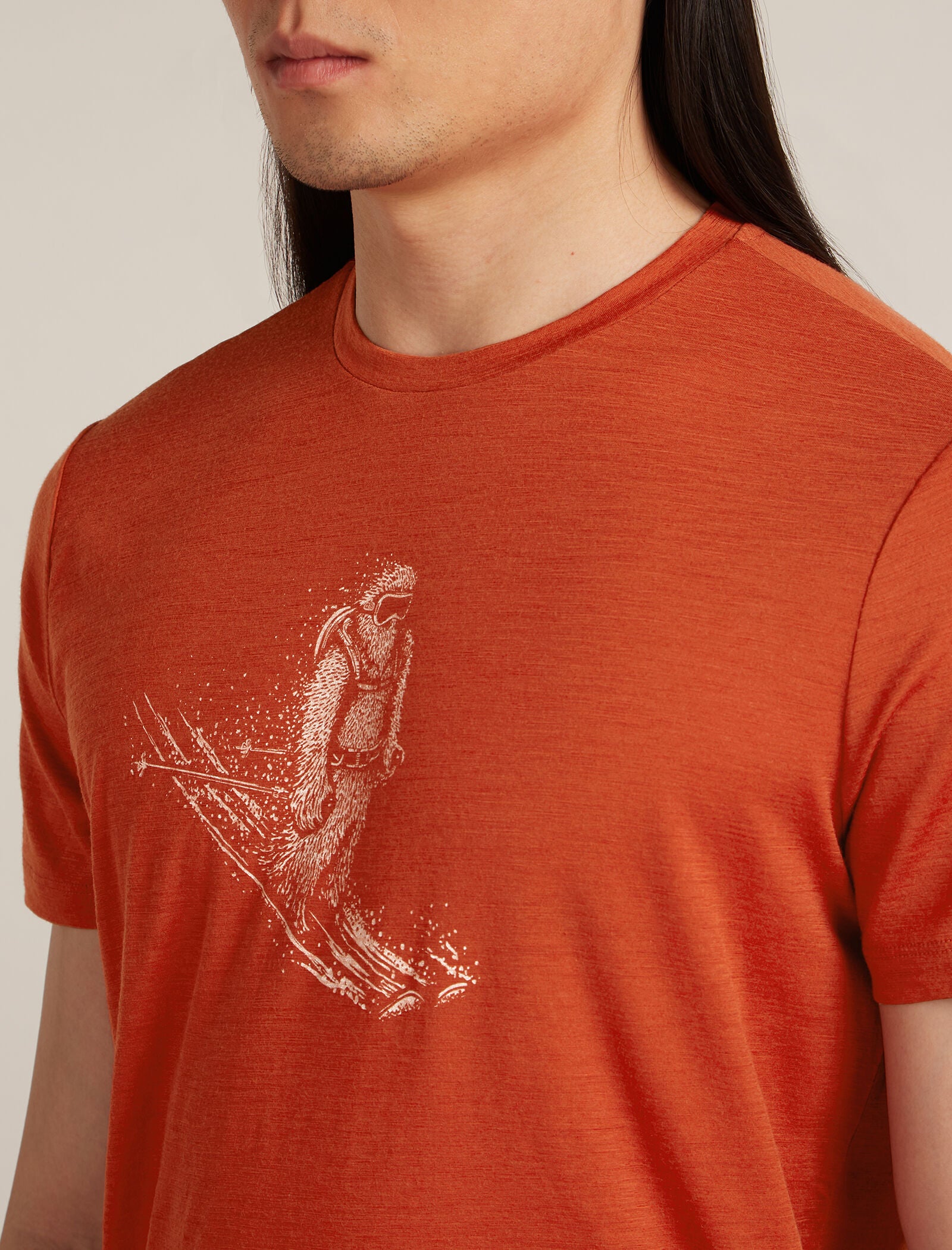 (取寄) アイスブレイカー メンズ メリノ 150 テック ライト ショート スリーブ ティー スキーイング イエティ Icebreaker men Merino 150 Tech Lite Short Sleeve Tee Skiing Yeti Black Men's Merino 150 Tech Lite Short Sleeve T-Shirt Skiing Yeti