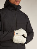 Unisex Merino Cable Knit Mittens Undyed - 3