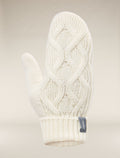 Unisex Merino Cable Knit Mittens Undyed - 7