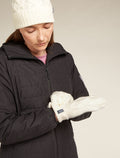 Unisex Merino Cable Knit Mittens Undyed - 4