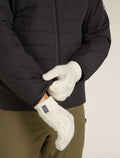 Unisex Merino Cable Knit Mittens Undyed - 5
