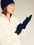 Unisex Merino Cable Knit Mittens Midnight Navy/Royal Navy - 4