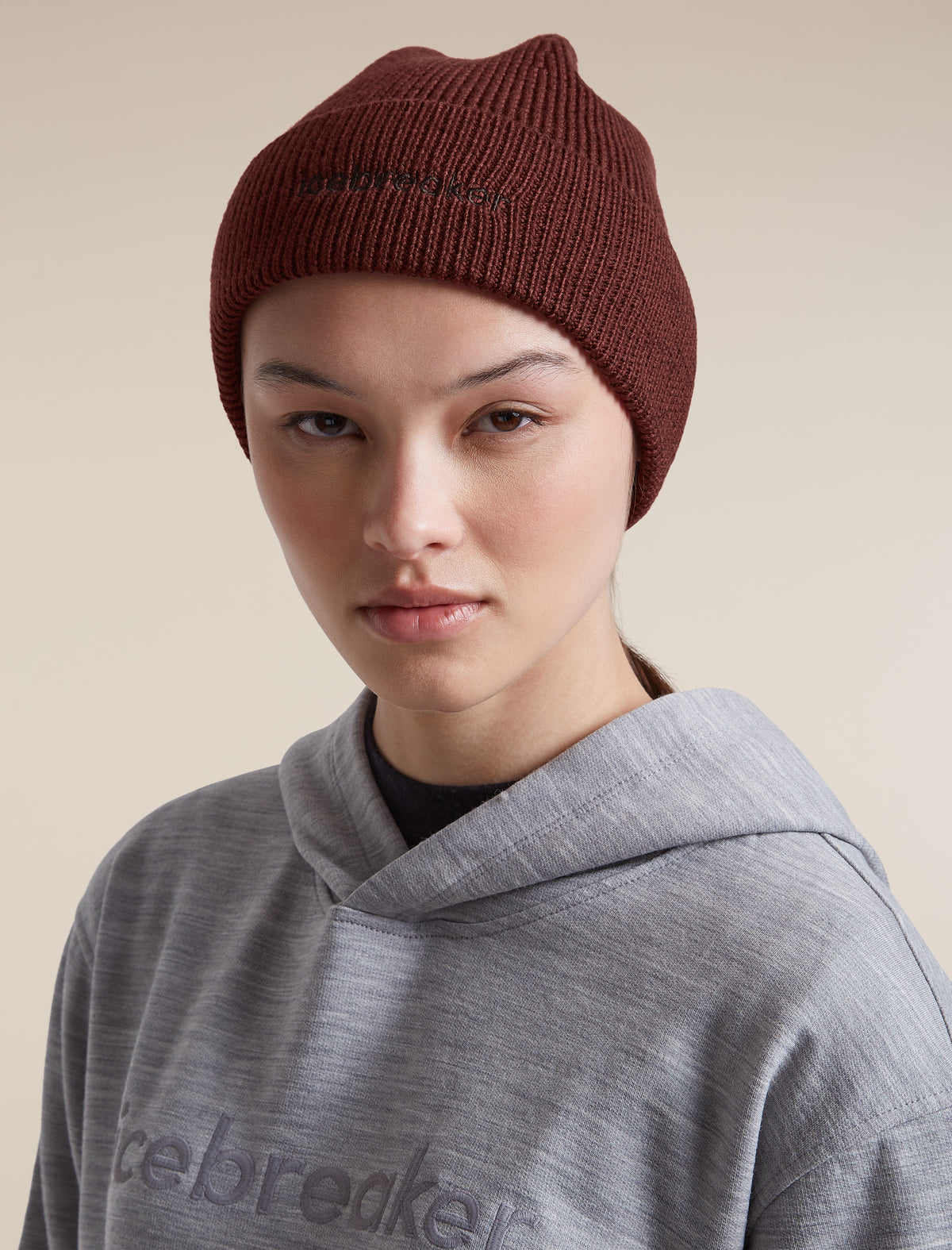 Unisex Merino All Day Toque Beanie Port/Bittersweet - 7