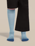 Women's Merino Ski+ Light Over The Calf Socks Hydro/Atlantis - 4