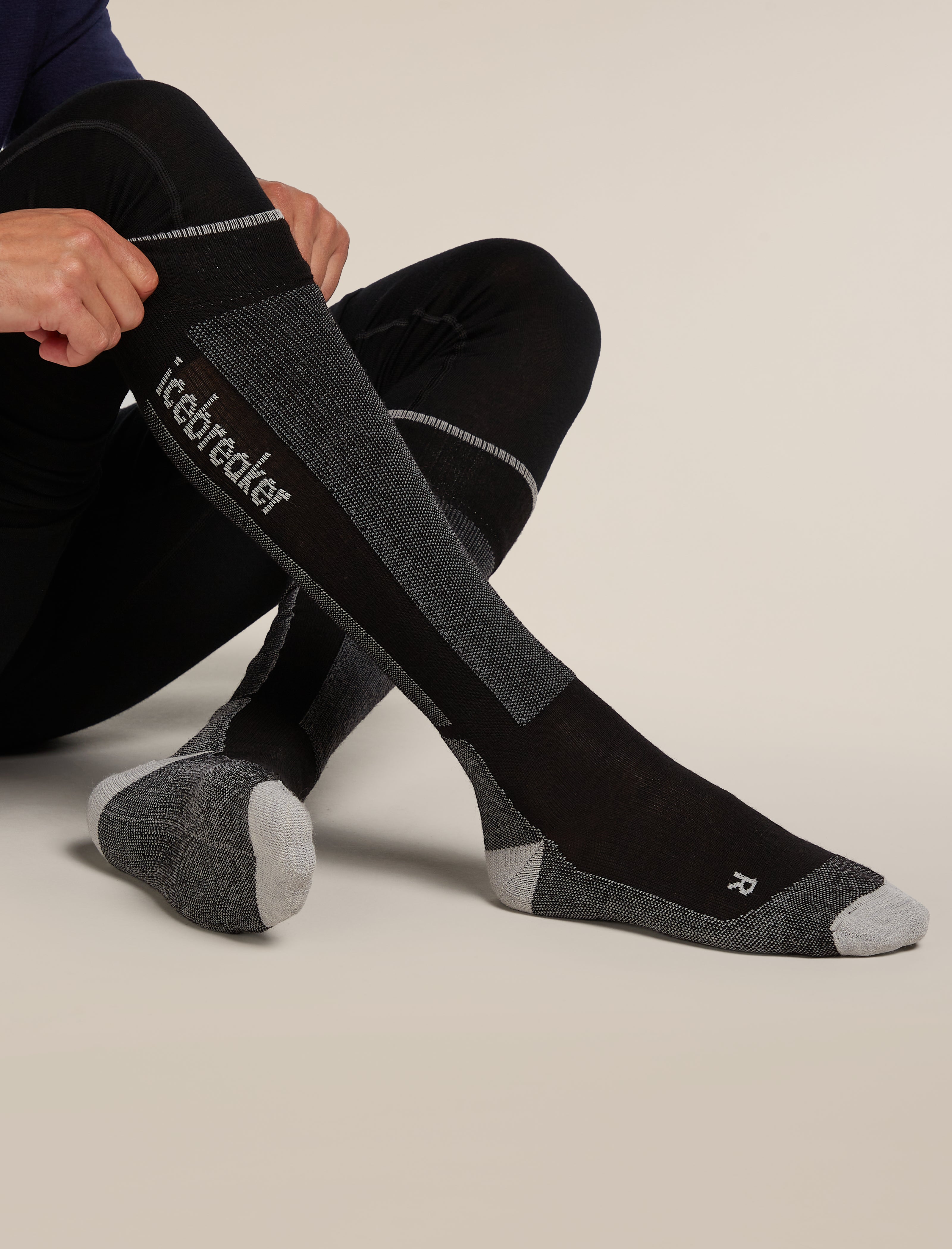 Men's Merino Ski+ Light Over The Calf Socks| icebreaker