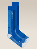 Men's Merino Blend Ski+ Light Over The Calf Socks Lazurite/Snow - 1