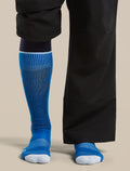 Men's Merino Blend Ski+ Light Over The Calf Socks Lazurite/Snow - 2