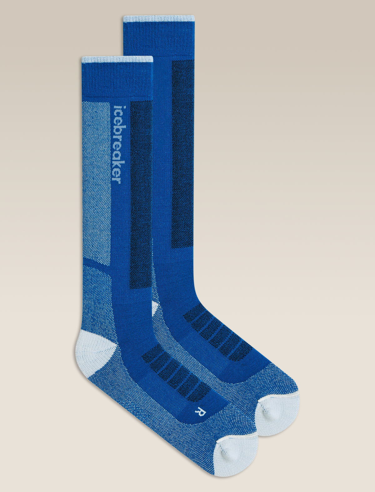 Men's Merino Blend Ski+ Medium Over The Calf Socks Lazurite/Snow - 1