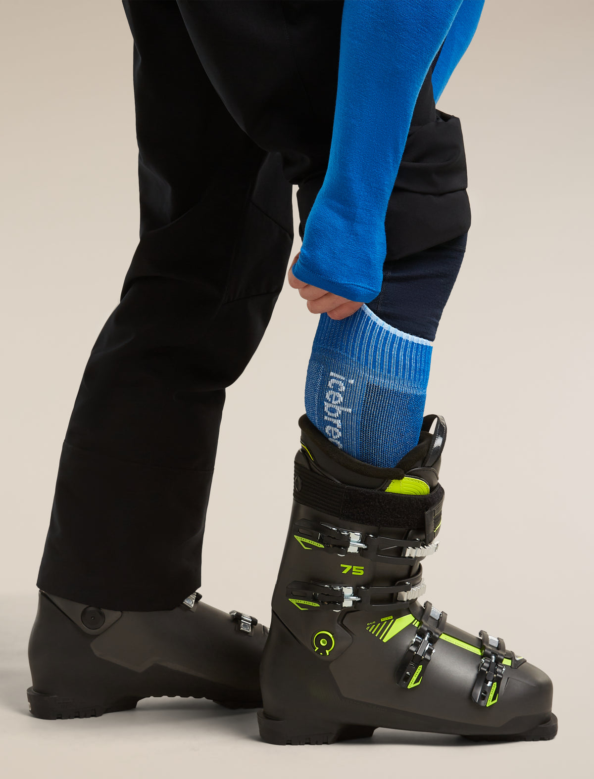 Men's Merino Blend Ski+ Medium Over The Calf Socks Lazurite/Snow - 4