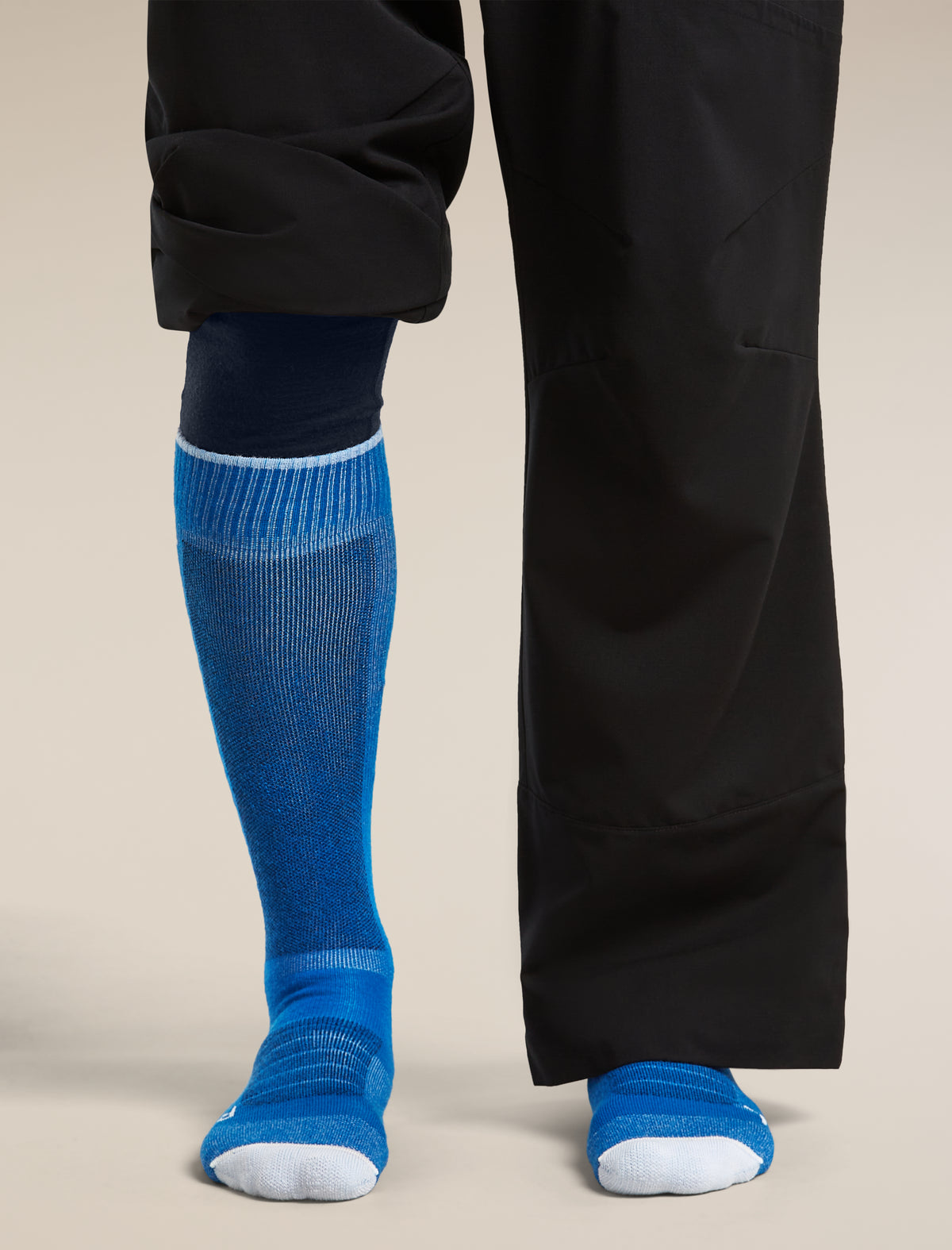 Men's Merino Blend Ski+ Medium Over The Calf Socks Lazurite/Snow - 2