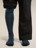 Men's Merino Blend Ski+ Medium Over The Calf Socks Abyss/Black - 2