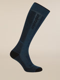 Men's Merino Blend Ski+ Medium Over The Calf Socks Abyss/Black - 3