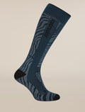 Men's Merino Blend Ski+ Medium Over The Calf Socks Mountain Contour Abyss/Black/Snow - 3