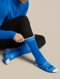 Men's Merino Blend Ski+ Ultralight Over The Calf Socks Lazurite/Snow - 5