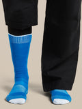 Men's Merino Blend Ski+ Ultralight Over The Calf Socks Lazurite/Snow - 2