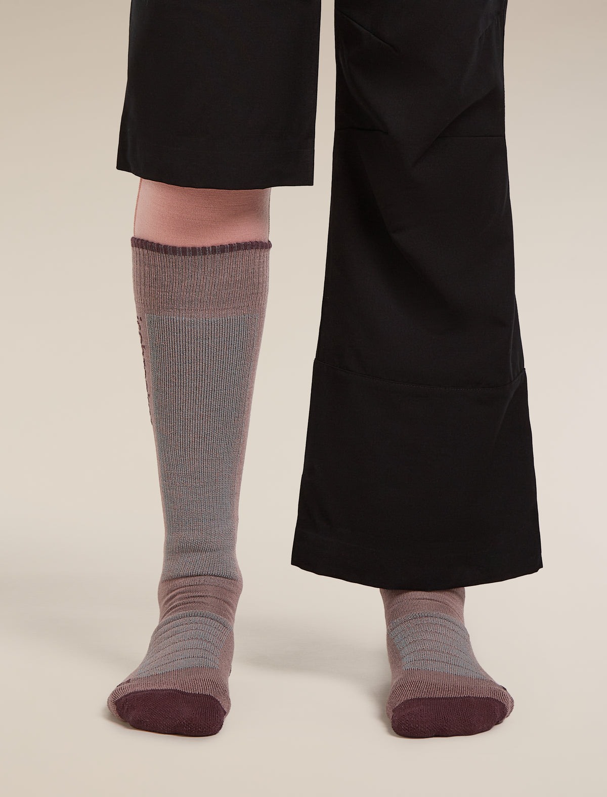 Women's Merino Ski+ Medium Over The Calf Socks Summit/Java - 4