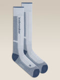 Women's Merino Blend Ski+ Medium Over The Calf Socks Zinc Blue/Dawn/Snow - 1