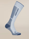 Women's Merino Blend Ski+ Medium Over The Calf Socks Zinc Blue/Dawn/Snow - 3