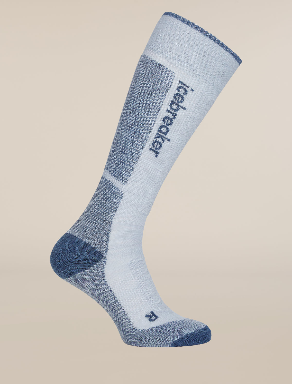 Women's Merino Blend Ski+ Medium Over The Calf Socks Zinc Blue/Dawn/Snow - 3