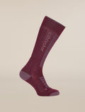 Women's Merino Blend Ski+ Medium Over The Calf Socks Dark Berry/Grey Plum/Zinc Blue - 3