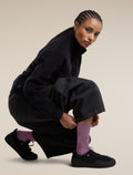 Women's Merino Lifestyle Ultralight Crew Camp Essentials Socks Grey Plum/Dark Berry - 4
