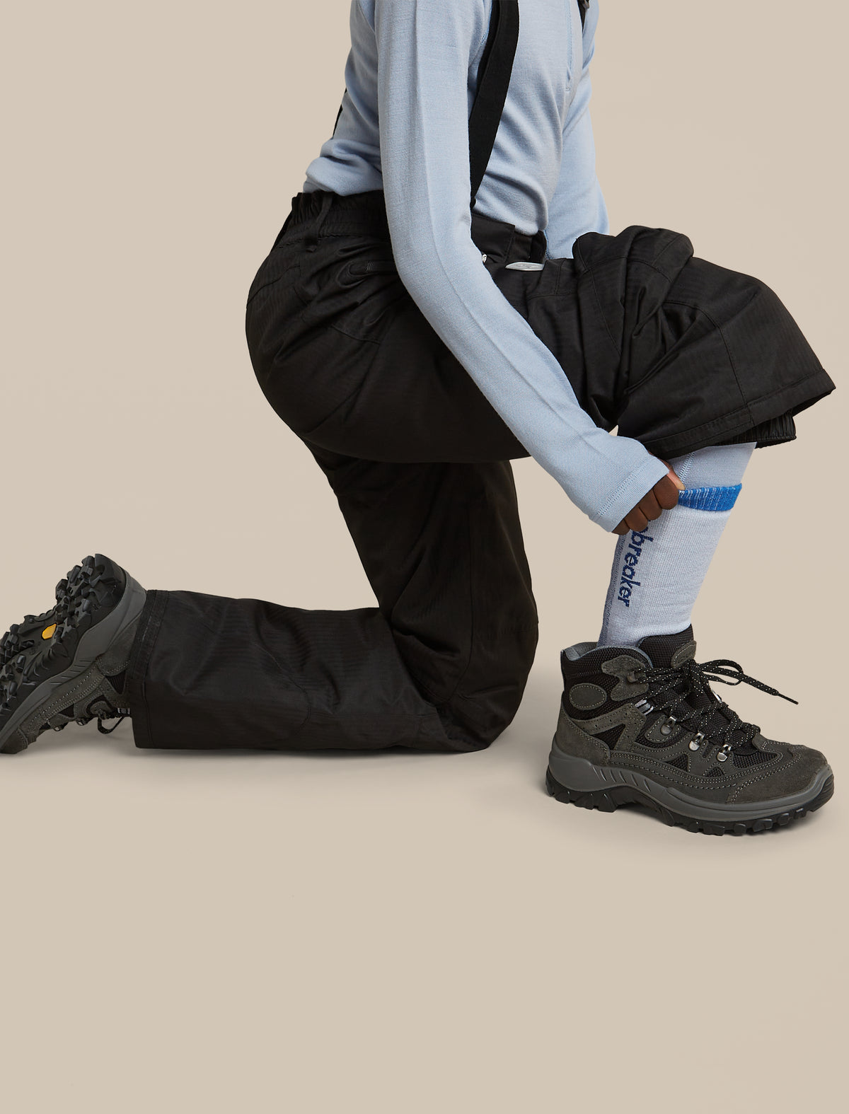 Kids' Merino Blend Ski+ Medium Over The Calf Socks Zinc Blue/Lazurite - 7
