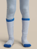 Kids' Merino Blend Ski+ Medium Over The Calf Socks Zinc Blue/Lazurite - 4