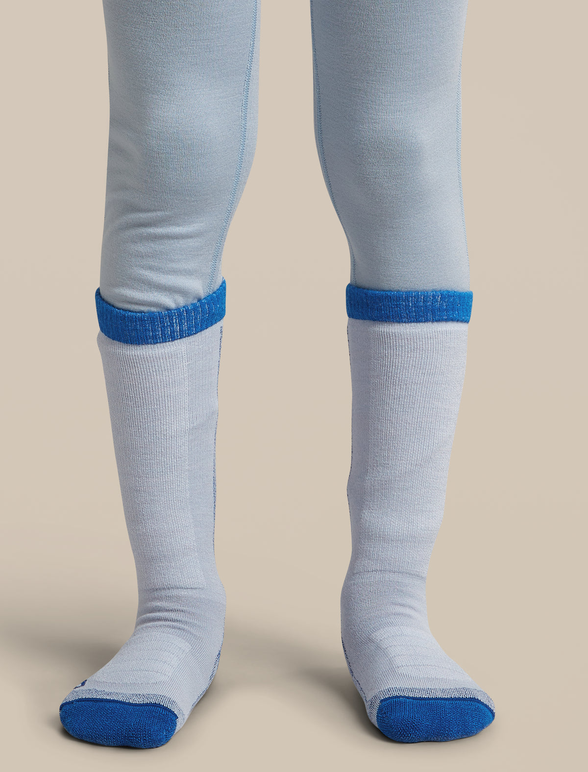 Kids' Merino Blend Ski+ Medium Over The Calf Socks Zinc Blue/Lazurite - 4