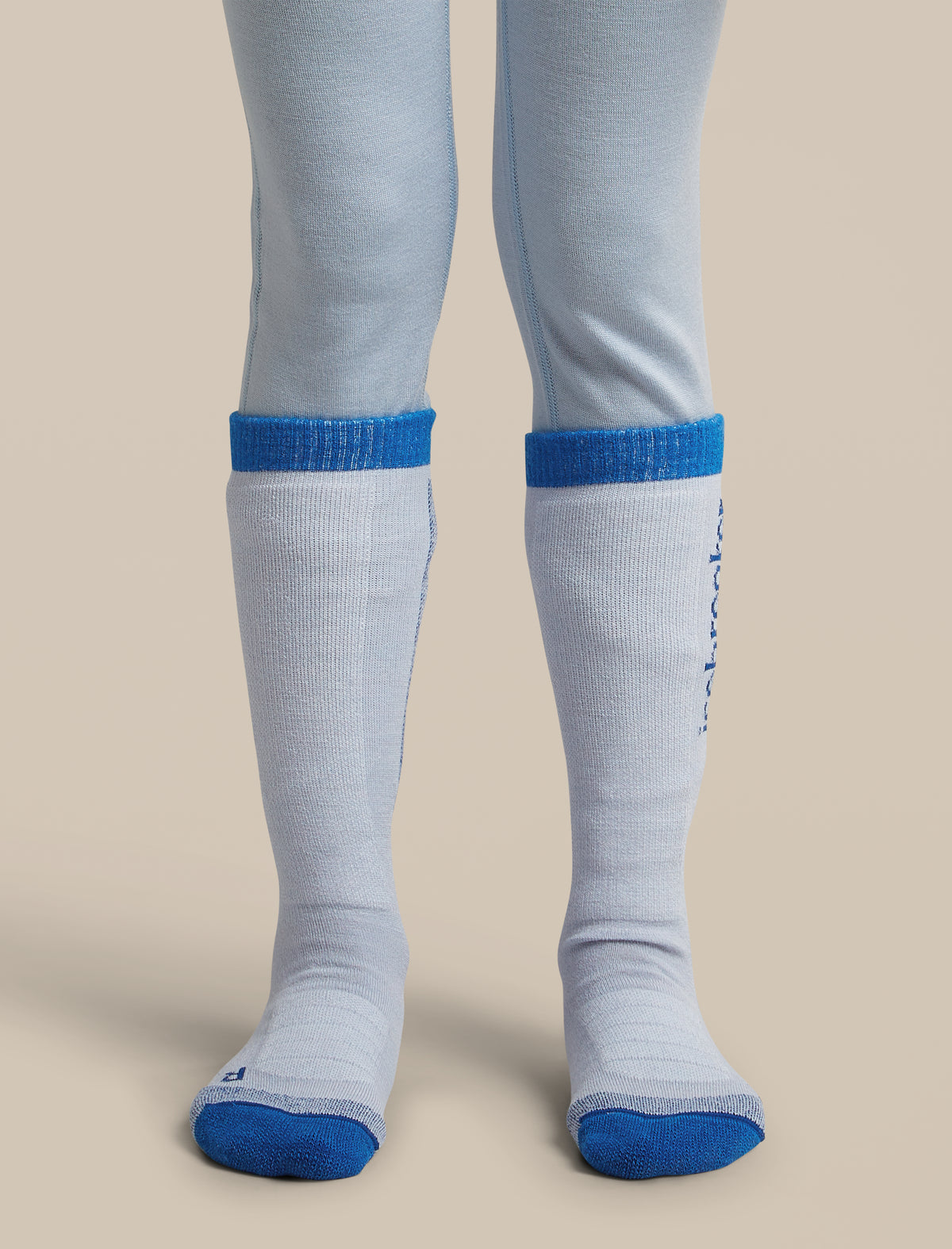 Kids' Merino Blend Ski+ Medium Over The Calf Socks Zinc Blue/Lazurite - 5