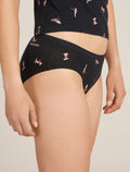Women's Merino 150 Siren Hipkini Snow Day Black/Acid Pink - 4
